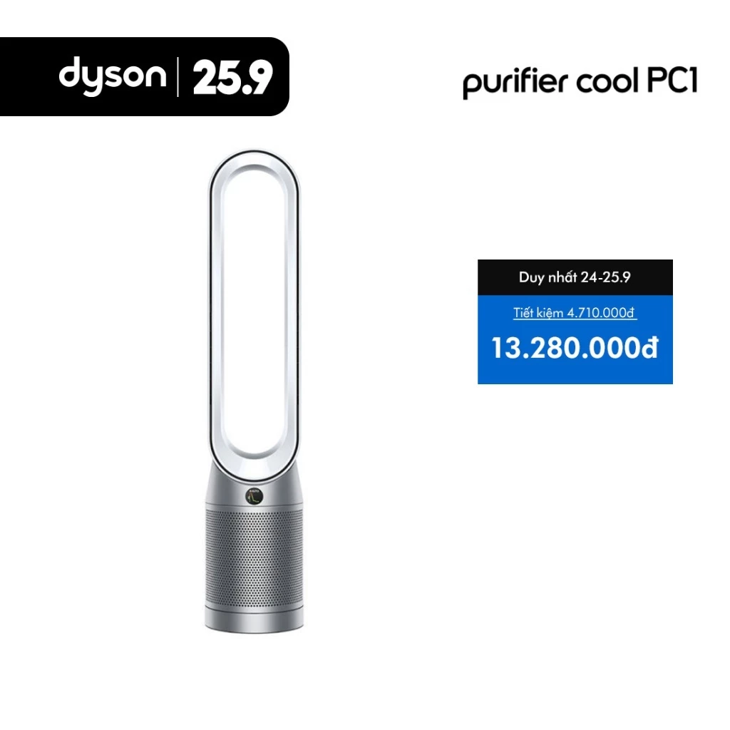 [24-25.9 | SIÊU SALE LƯƠNG VỀ] Máy lọc không khí Dyson Purifier Cool TP11 / PC1 (Trắng Bạc)