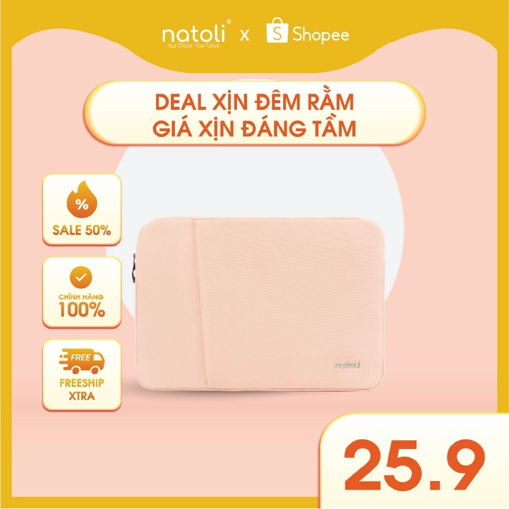 Túi bảo vệ laptop thương hiệu NATOLI đủ size dày dặn kháng nước BST Eager Laptop Bag T7