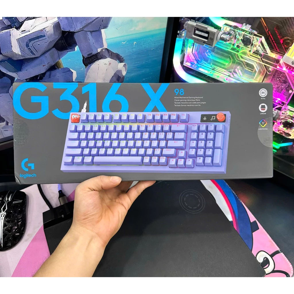 Bàn phím cơ Logitech G316X 8KHZ Màn Oled | Hot Swap | RGB , giá tốt