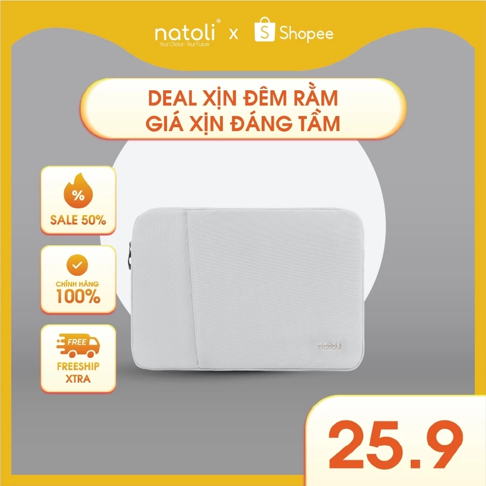 Túi Laptop chống sốc thương hiệu NATOLI đủ size dày dặn kháng nước BST Eager Laptop Bag T7