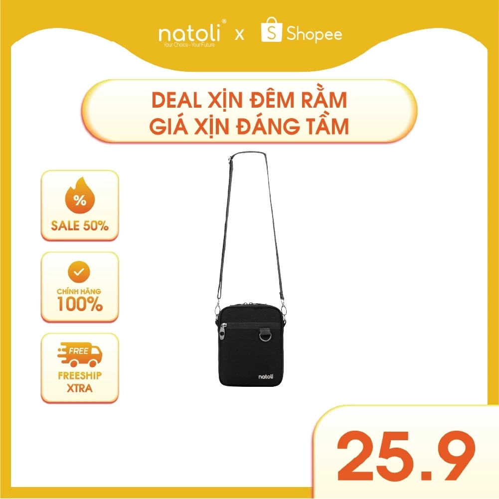 Túi đeo chéo nữ thương hiệu Natoli  mini cute, đựng điện thoại, nhiều ngăn, cao cấp BST Mini Daily Crossbag T3