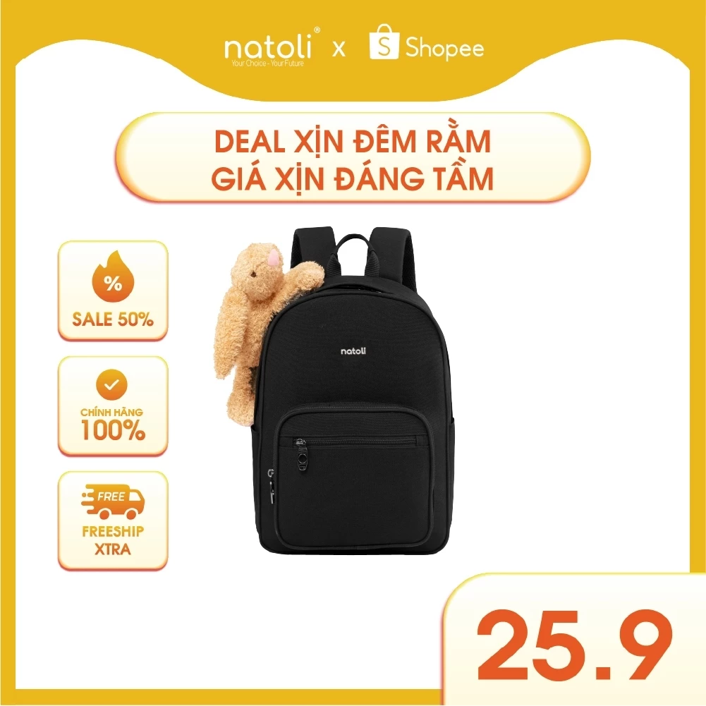 Balo nữ thỏ bông jellycat bunny cao cấp NATOLI nhiều ngăn đi học cute phong cách hàn quốc - BST Sweet Bunny Backpack B28