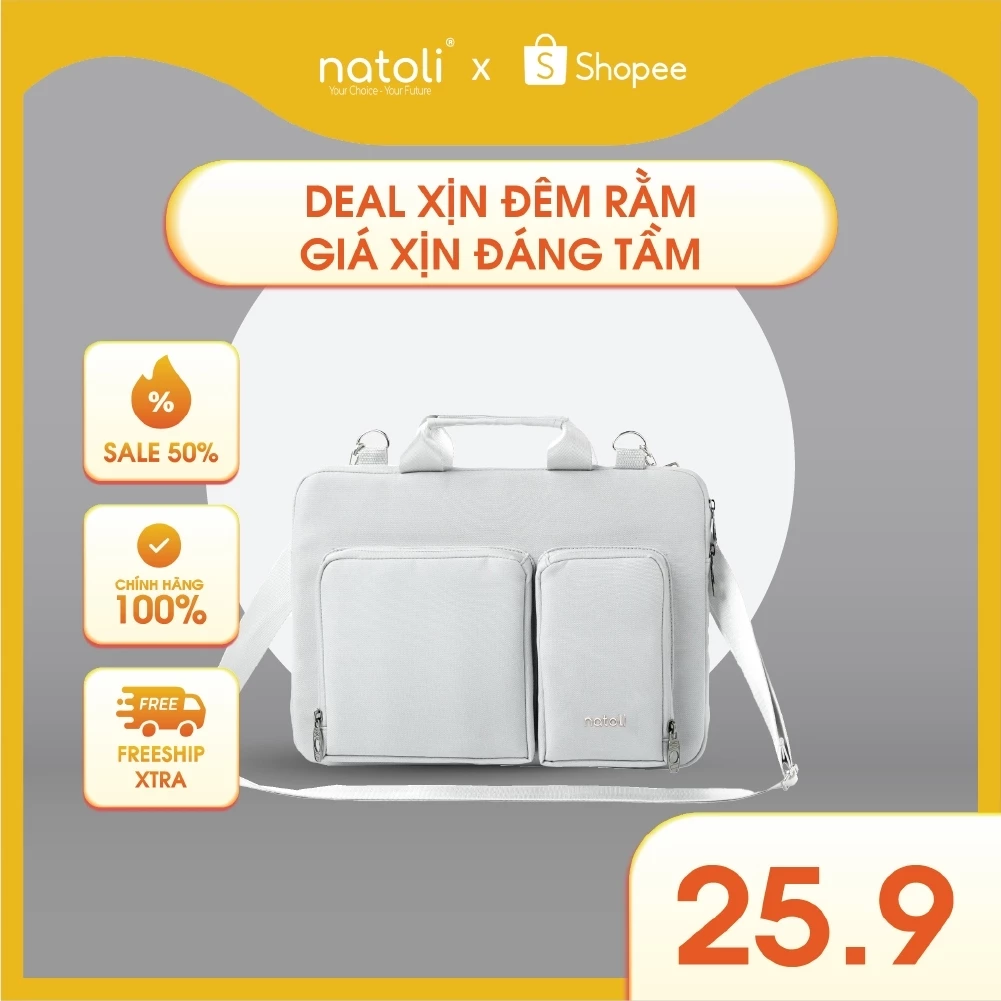 Túi chống sốc laptop đeo chéo Natoli chống va đập, bảo vệ laptop BST Omnisack Bag T11