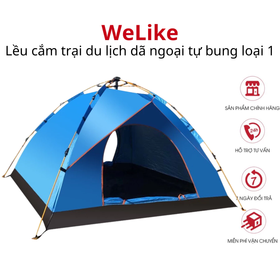 Lều cắm trại tự bung Welike - Lều trại dã ngoại du lịch camping 2 4 6 người lắp ghép chống nước mưa đi phượt gấp gọn