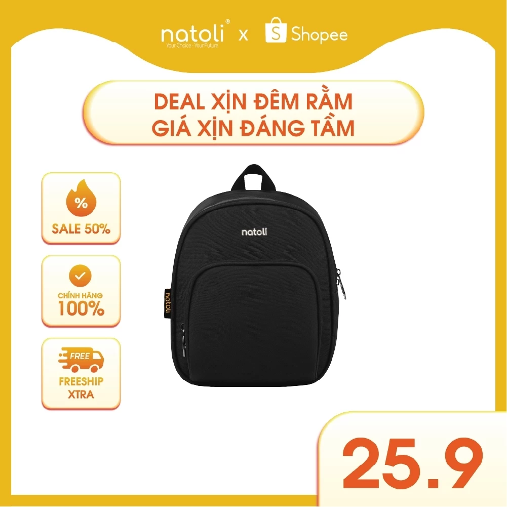 Balo mini nữ Thương hiệu NATOLI, nhỏ gọn chống nước cao cấp BST Sweetie Pie Backpack B6
