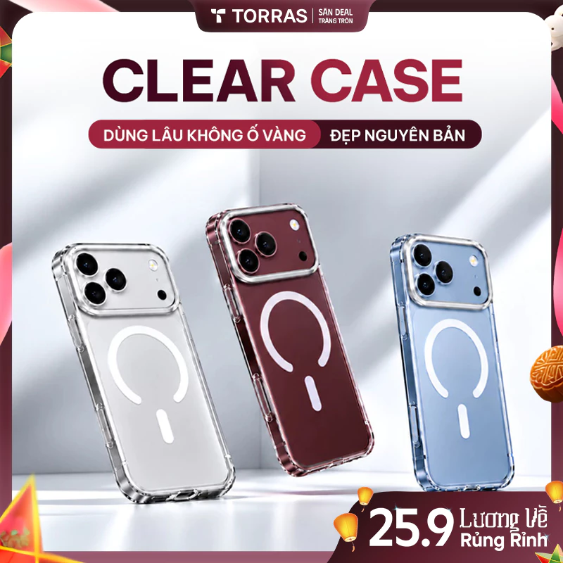 TORRAS D1 Ốp lưng iPhone Không Ố, Mỏng Nhẹ, Chân Đứng Cao Cấp Bảo Vệ Camera, Nâng Cao hiệu năng sạc