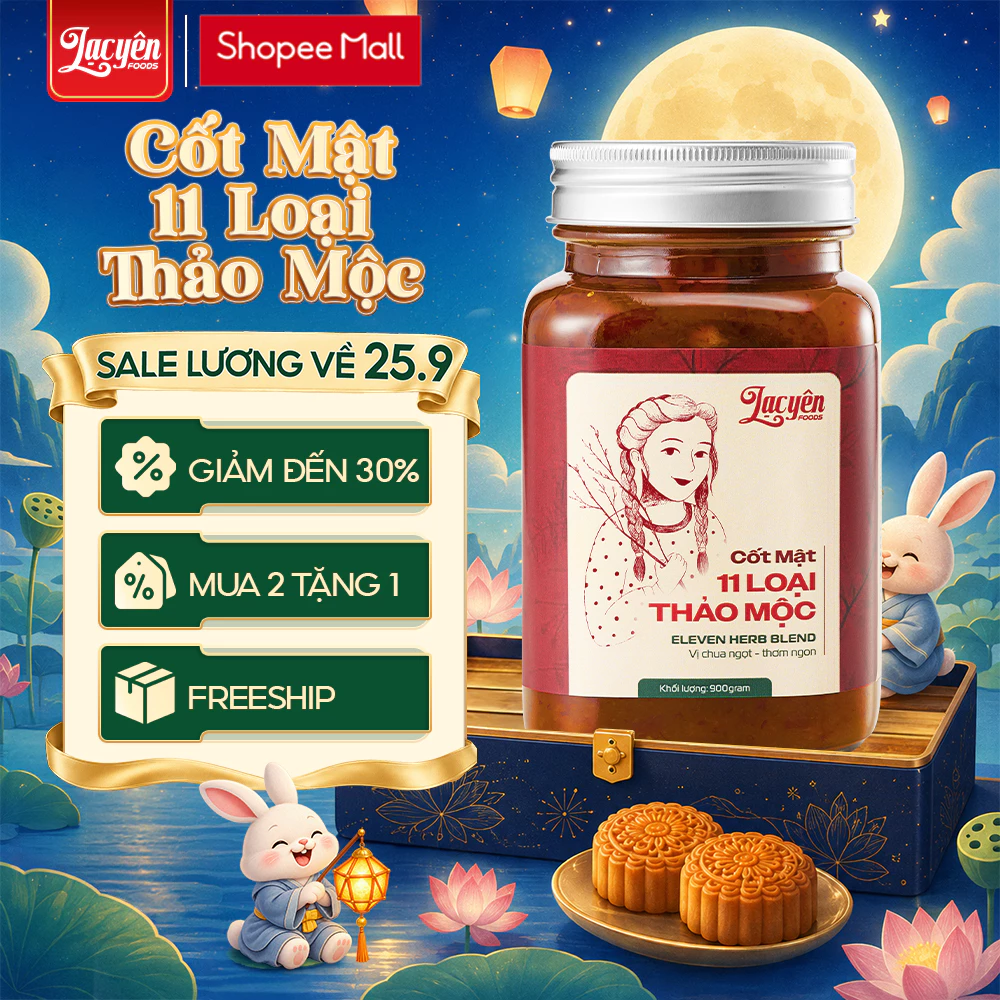 Cốt Mật 11 Loại Thảo Mộc Đạt Chứng Nhận ISO 22000 Lạc Yên Foods Thơm Đậm Táo Đỏ Thảo Mộc Tự Nhiên