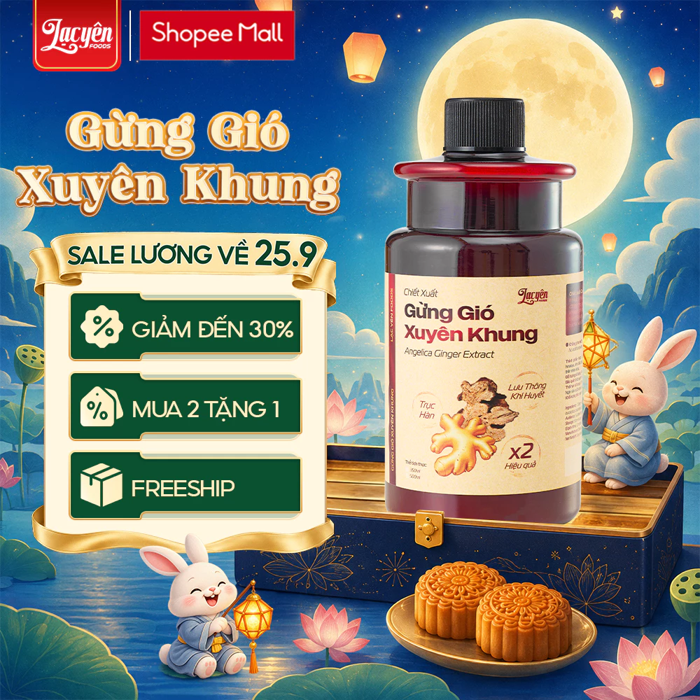 Gừng Xuyên Khung Lạc Yên Foods Cốt Gừng Không Bả Dùng Ngâm Chân Pha Tắm Giữ Ấm Lành Tính