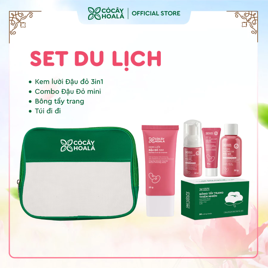 Set Mỹ Phẩm Du Lịch Cỏ Cây Hoa Lá Travelsize