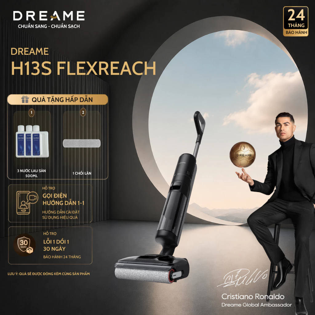 Máy Hút Bụi Lau Nhà Dreame H13s FlexReach | Bản Quốc Tế | Lực Hút 21.000Pa | Ngả Phẳng 180° | Bảo Hành 24 Tháng