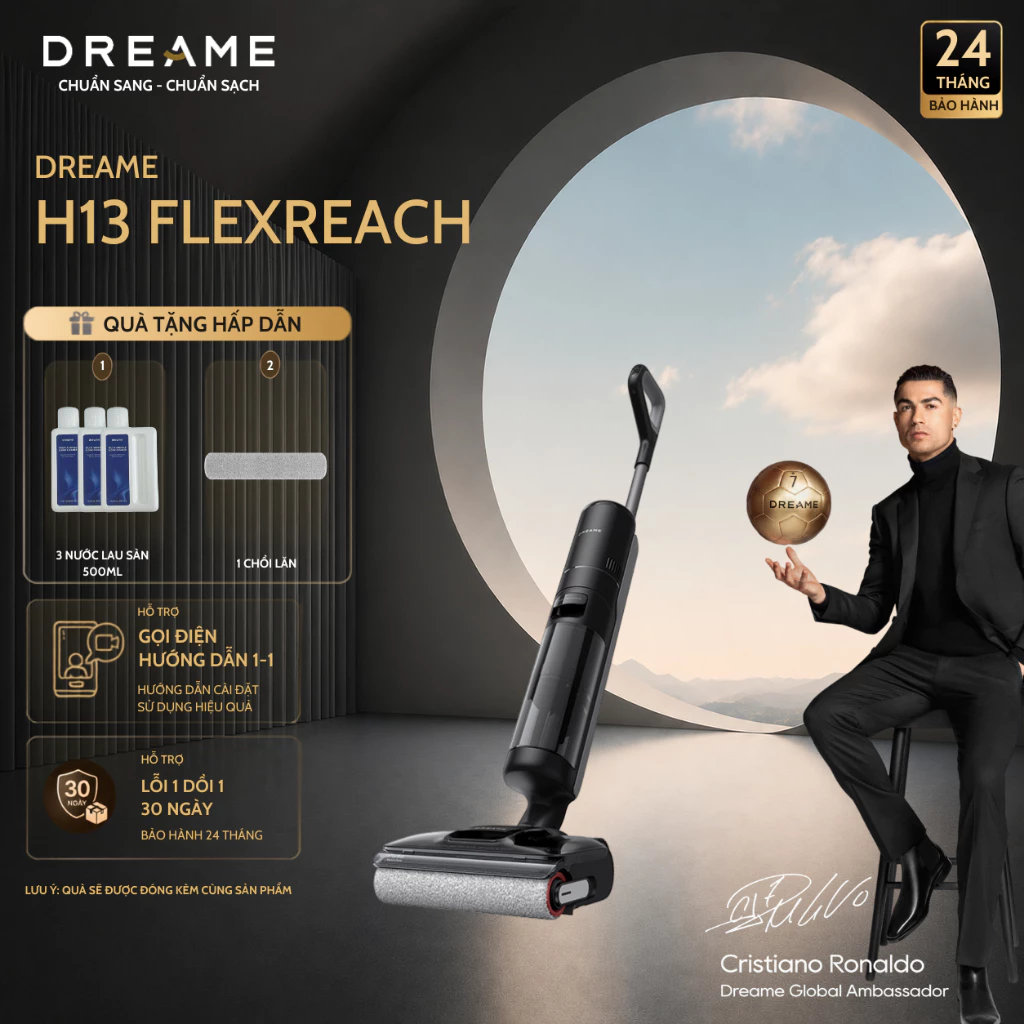 Máy Hút Bụi Lau Sàn Dreame H13 Flexreach | Bản Quốc Tế | Lực Hút 18kPa | Gập Phẳng 180° | Bảo Hành 24 Tháng