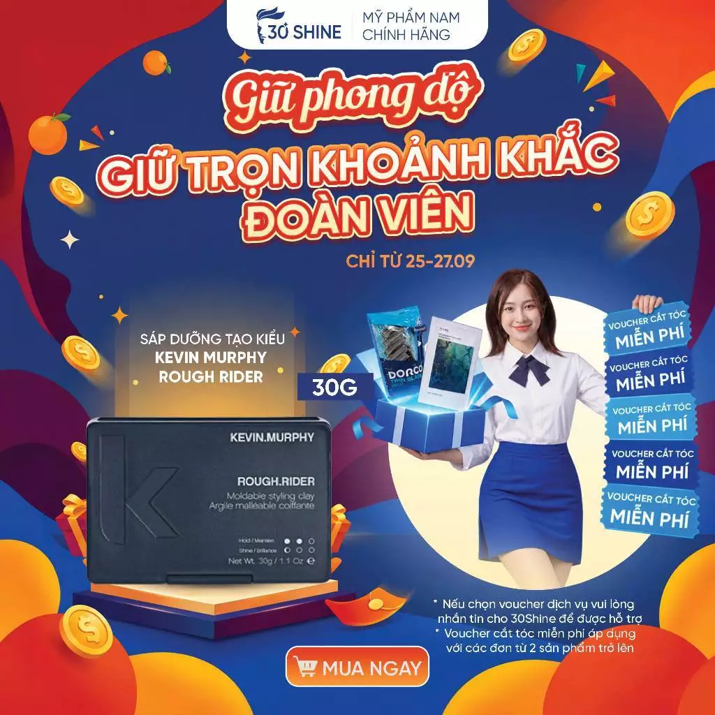 Sáp vuốt tóc nam Kevin Murphy Rough Rider giữ nếp tóc suốt 24h - 30Shine phân phối chính hãng