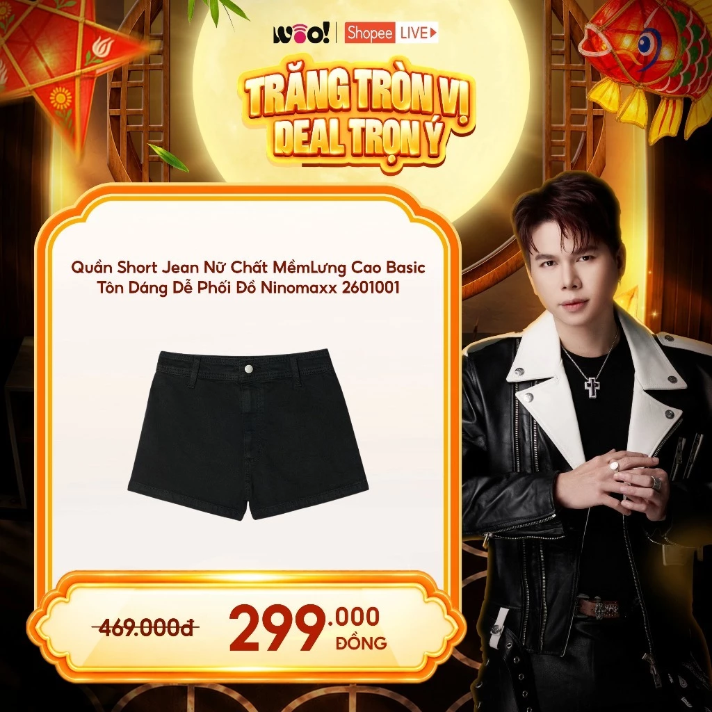 Quần Short Jean Nữ Chất Mềm Lưng Cao Basic Tôn Dáng Dễ Phối Đồ Ninomaxx 2601001