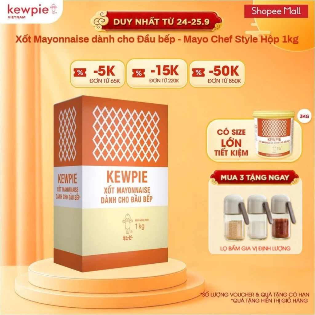 Xốt Mayonnaise dành cho Đầu bếp - Mayo Chef Style Hộp 1kg