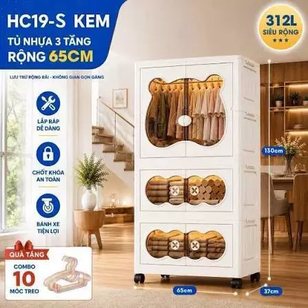 Tủ nhựa cao cấp  Nubee Gooby các mẫu, khung tủ chắc chắn, màu sắc sang trọng, lưu trữ đồ tiện lợi