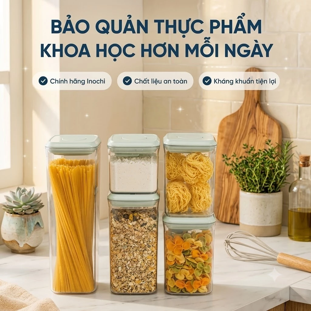 Hộp đựng thực phẩm khô Hokkaido 500ml đến 2100ml✨ Hộp nhựa đựng sữa bột đồ ăn an toàn sức khỏe