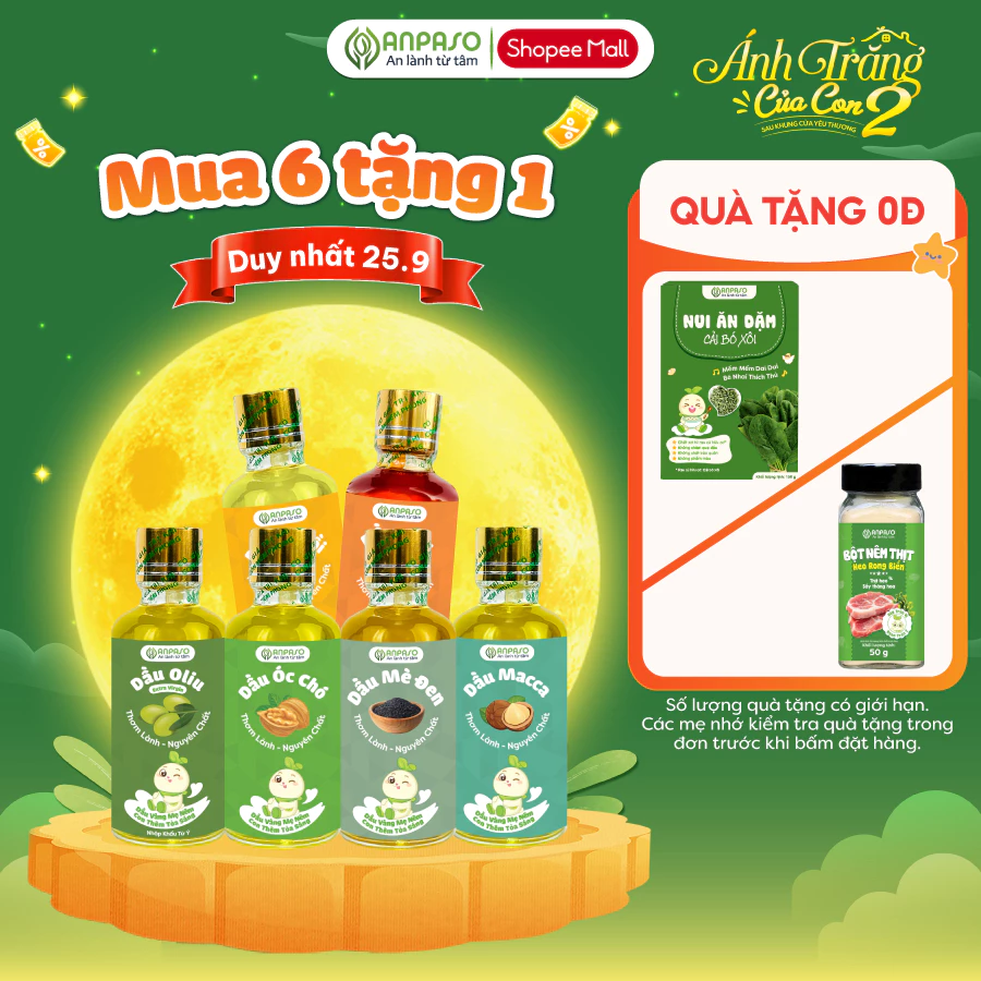 Combo 6 Dầu Ăn Dặm Cho Bé Anpaso 50ml