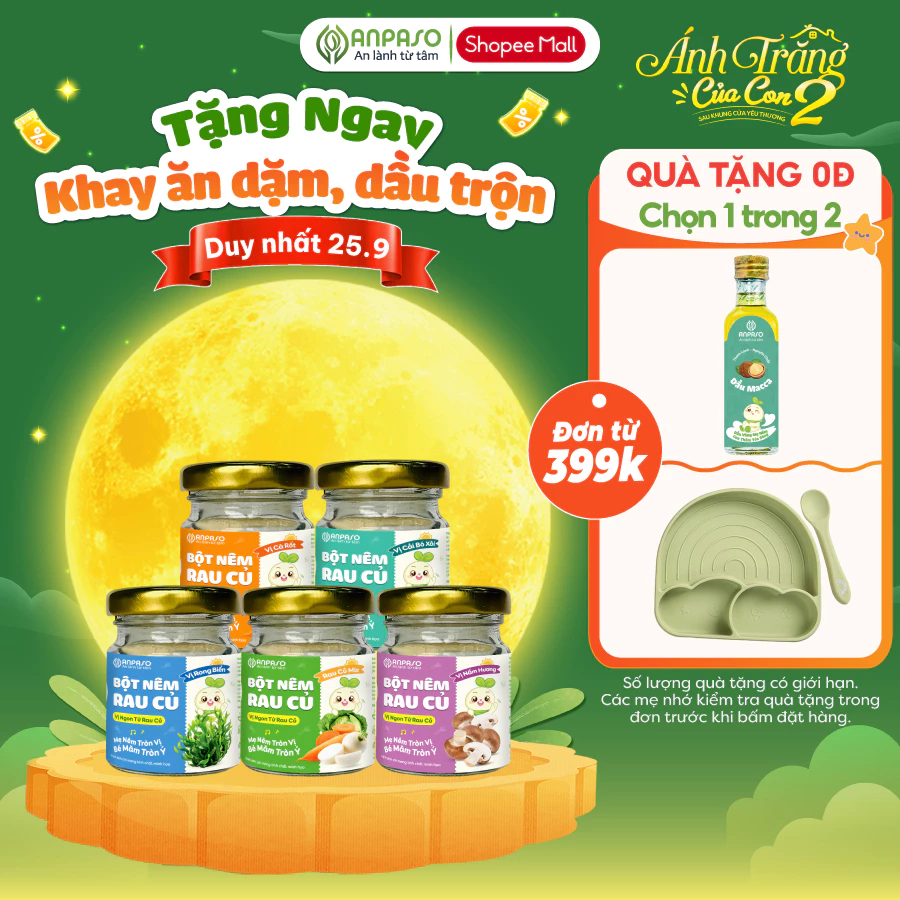 Hạt Nêm Bột Nêm Rau củ cho bé Anpaso - Gia Vị Cho bé không bổ sung muối và đường tinh luyện (2)
