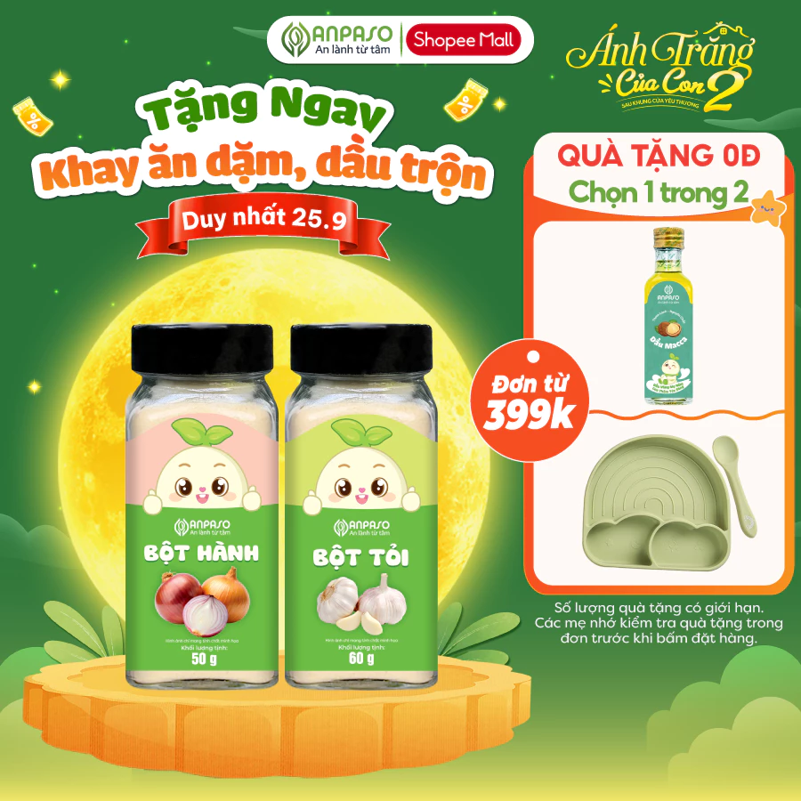 Bột Gia Vị Ăn Dặm Cho Bé Anpaso -  Gia vị nấu ăn bột hành, bột tỏi (2)