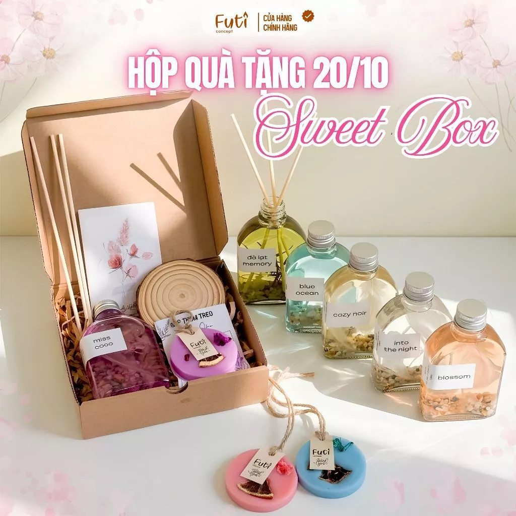 Hộp Quà Tinh Dầu Và Sáp Thơm – Set Quà Cao Cấp Thơm Phòng, Tặng Người Thân, Người Yêu Dịp Đặc Biệt, 20/10