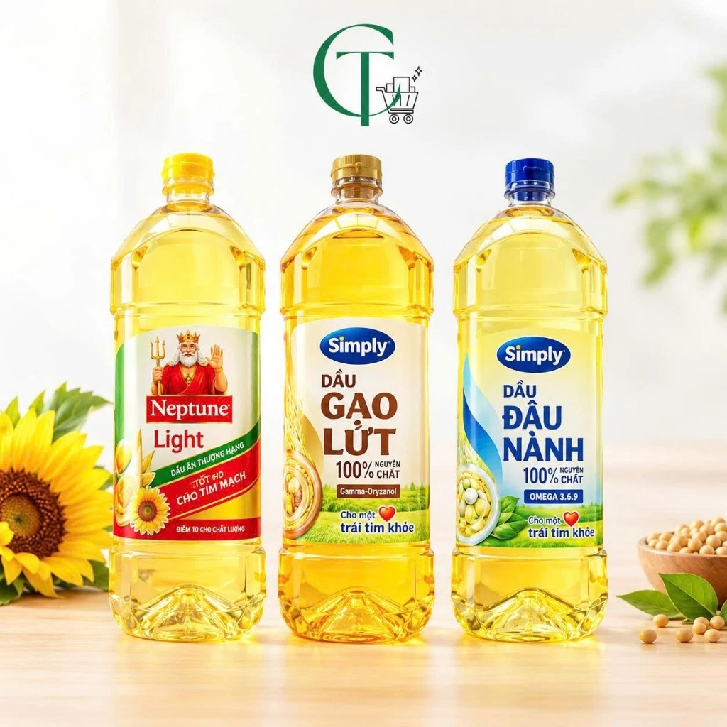 Dầu ăn cao cấp Meizan Gold I Neptune I Simply chai 2L