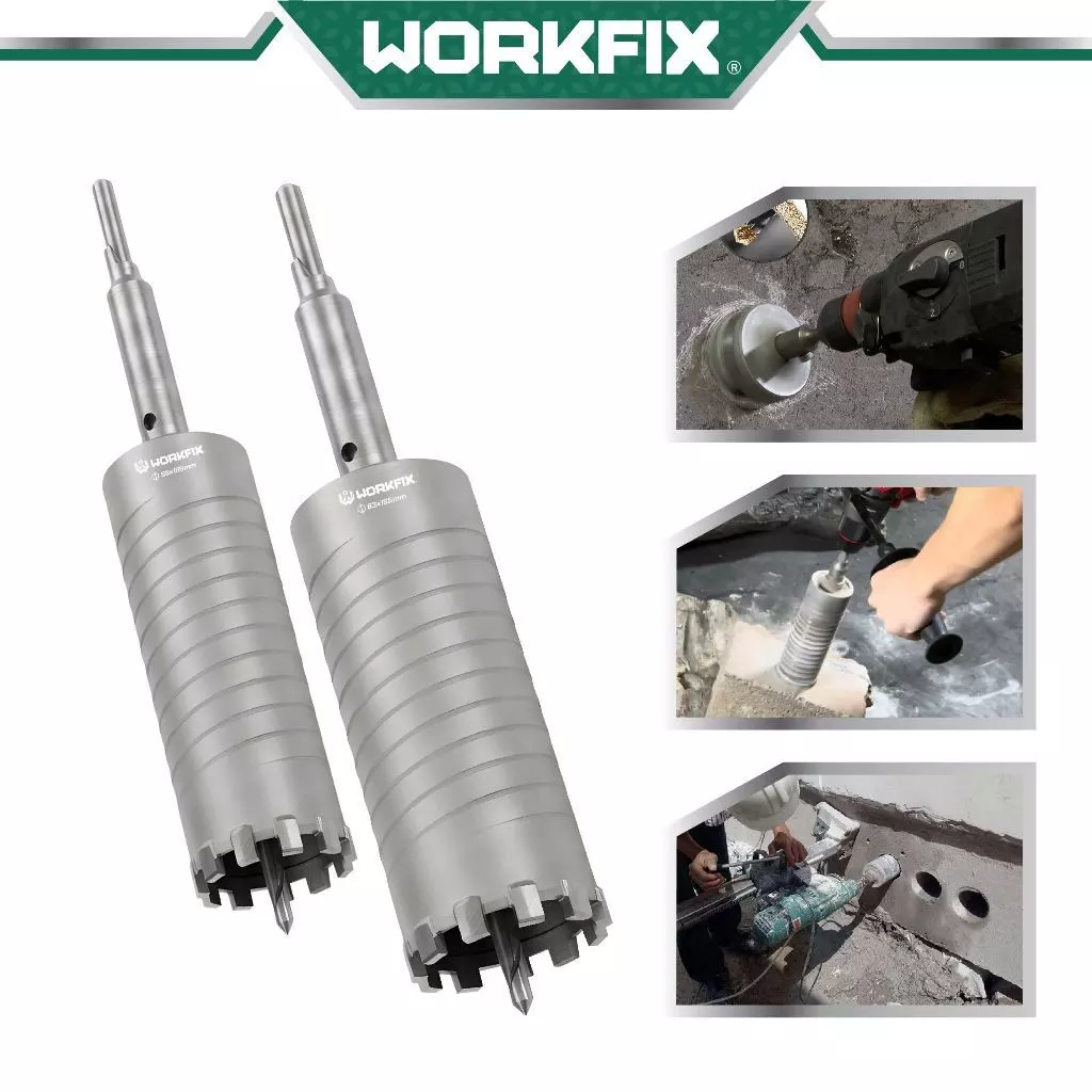 [ME KIM CƯƠNG] Mũi Khoan Rút Lõi Workfix WF-RL55 / WF-RL63, Khoan Tường, Bê Tông Siêu Nhanh, Có Định Tâm
