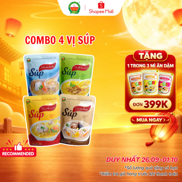 Combo 04 Gói Súp Dinh Dưỡng Đủ Vị - Thương Hiệu Cây Thị