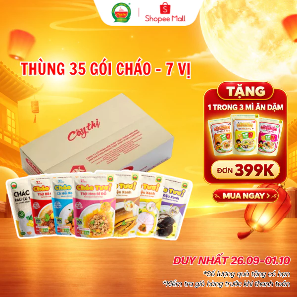 Thùng 35 Gói 7 Vị Cháo Tươi Cây Thị
