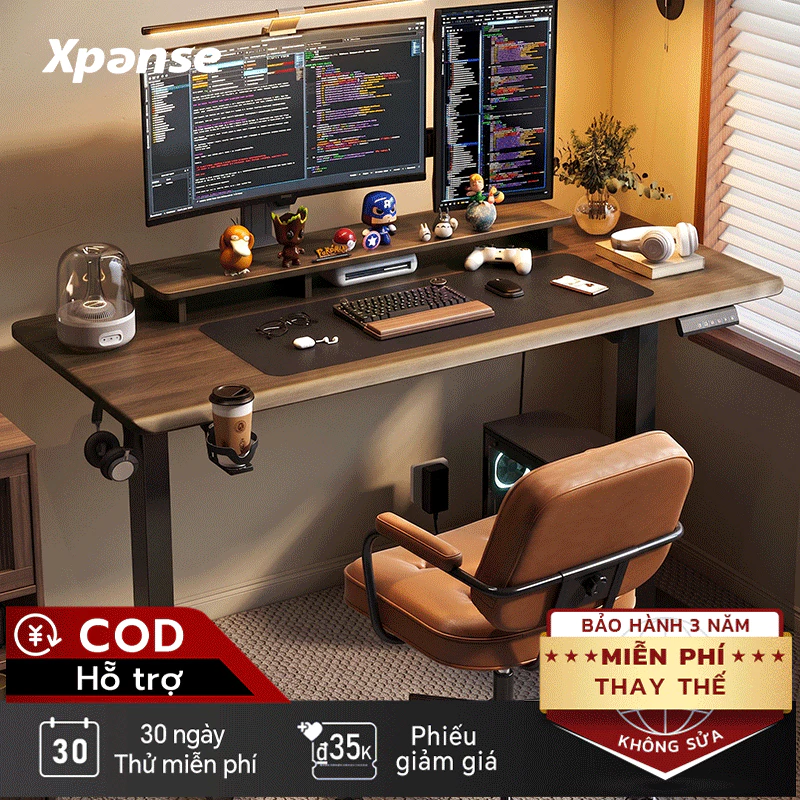 Xpanse Z-S9 Bàn nâng hạ thông minh – mặt bàn nghiêng công thái học, bàn làm việc, bàn gaming, bàn học điều chỉnh độ cao