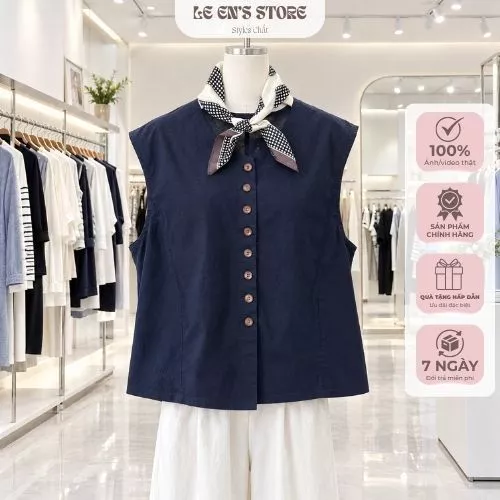 Áo Nữ Cotton Thô Form Basic Trơn phối cúc màu cách điệu Phong Cách Hàn Quốc, Áo Kiểu Nữ Sang Chảnh - A49