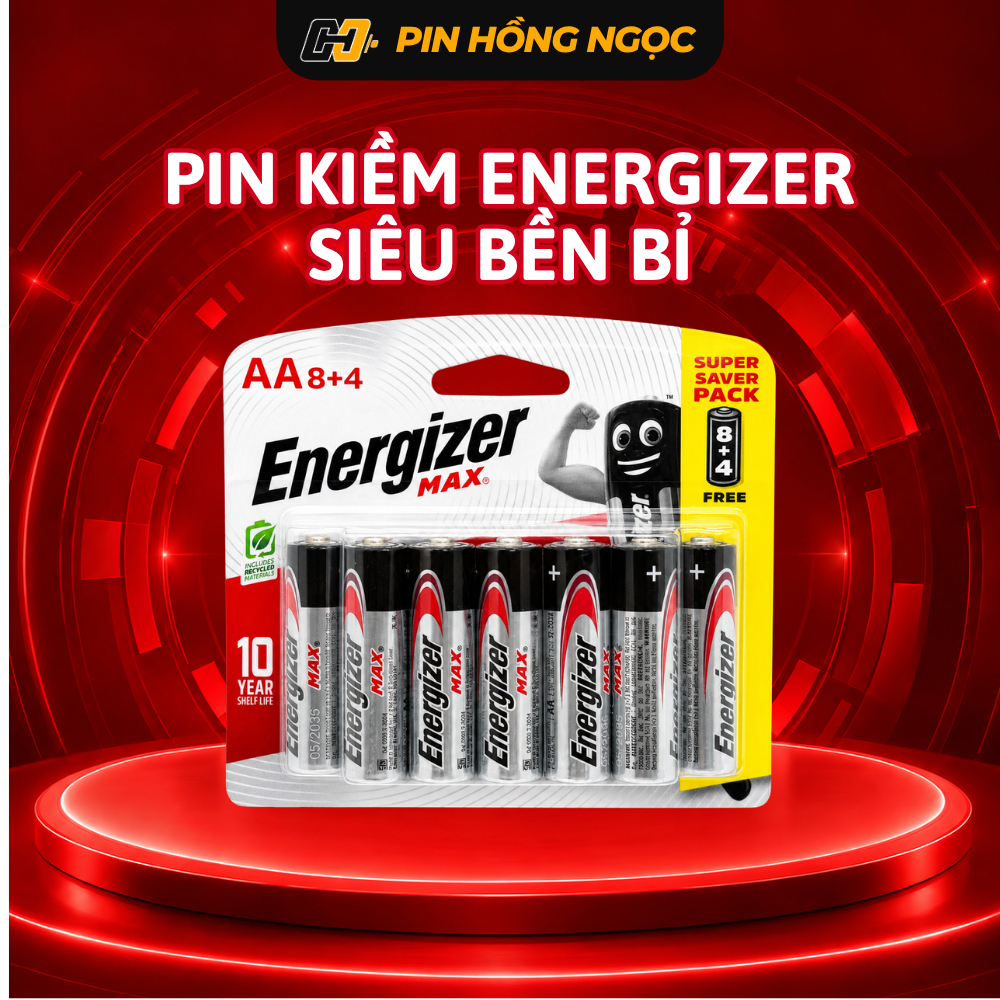 Pin Energizer Max AA AAA 1.5V Alkaline Chính Hãng - Vỉ 2 3 6 12 Viên Có AAAA, 9V