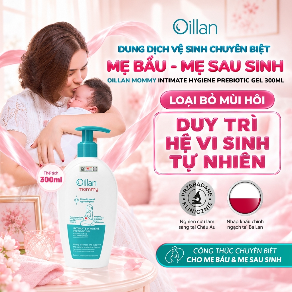 Dung Dịch Vệ Sinh Chuyên Biệt Cho Mẹ Bầu & Sau Sinh OILLAN MOMMY 300ml - Kiểm…