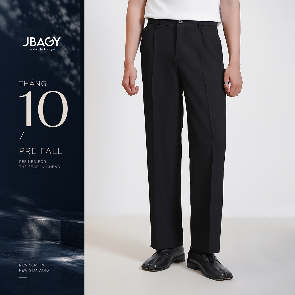 Quần tây nam ống suông đứng JBAGY Straight Trouser vải âu cao cấp - JA0102