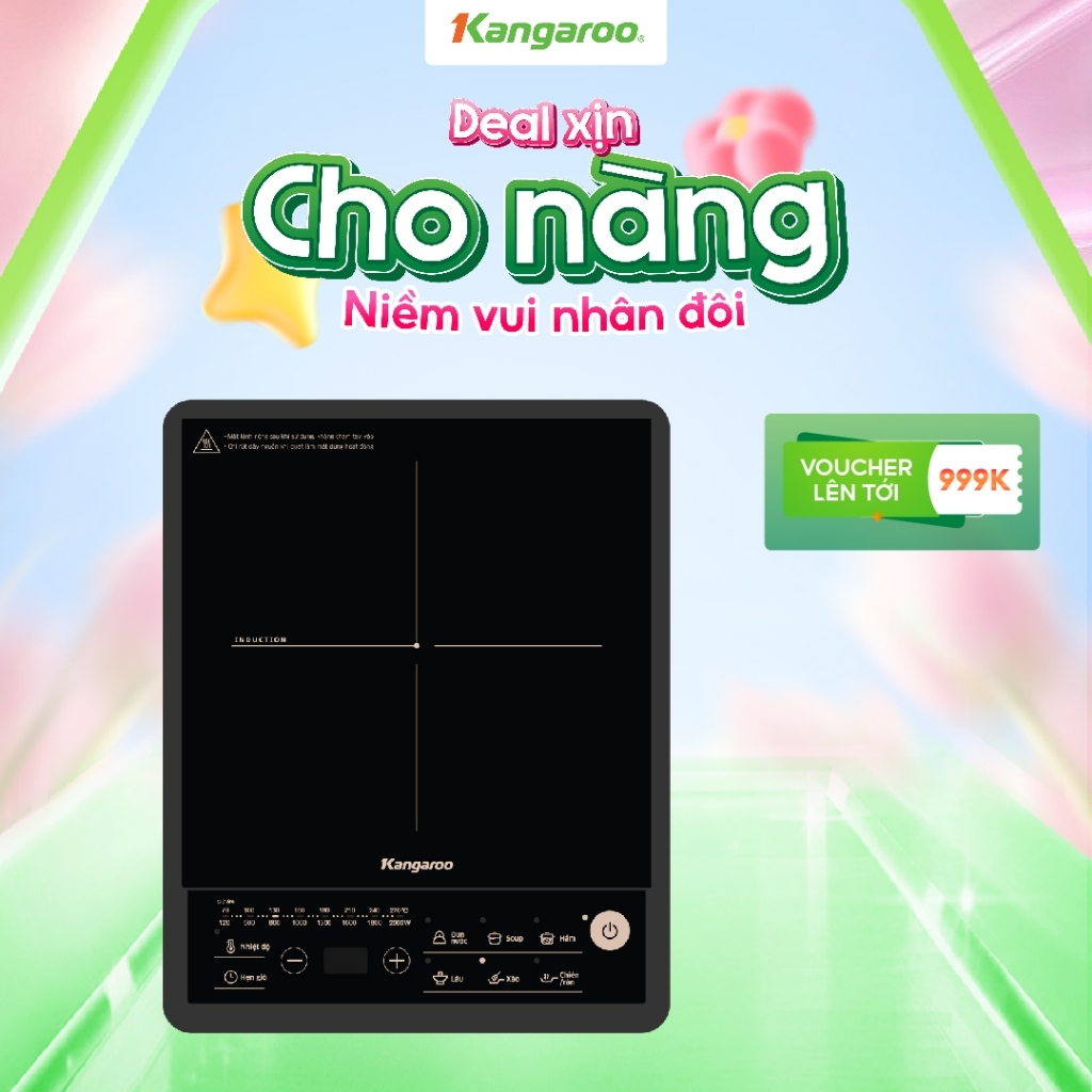 Bếp điện từ đơn Kangaroo KGIC20S3ME (tặng kèm nồi) - công suất 2000W