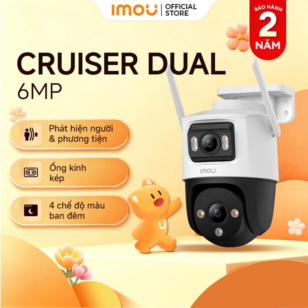 Camera Wifi ngoài trời 2 mắt Imou Cruiser Dual I 6MP/10MP I IPC-S7XP-10M0WED I…