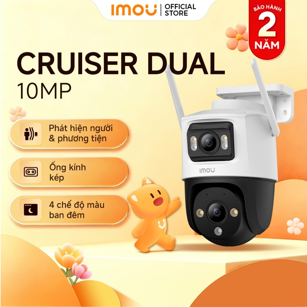 Imou Camera Wifi ngoài trời 2 mắt Cruiser Dual 10MP 64GB I IPC-S7XP-10M0WED I…