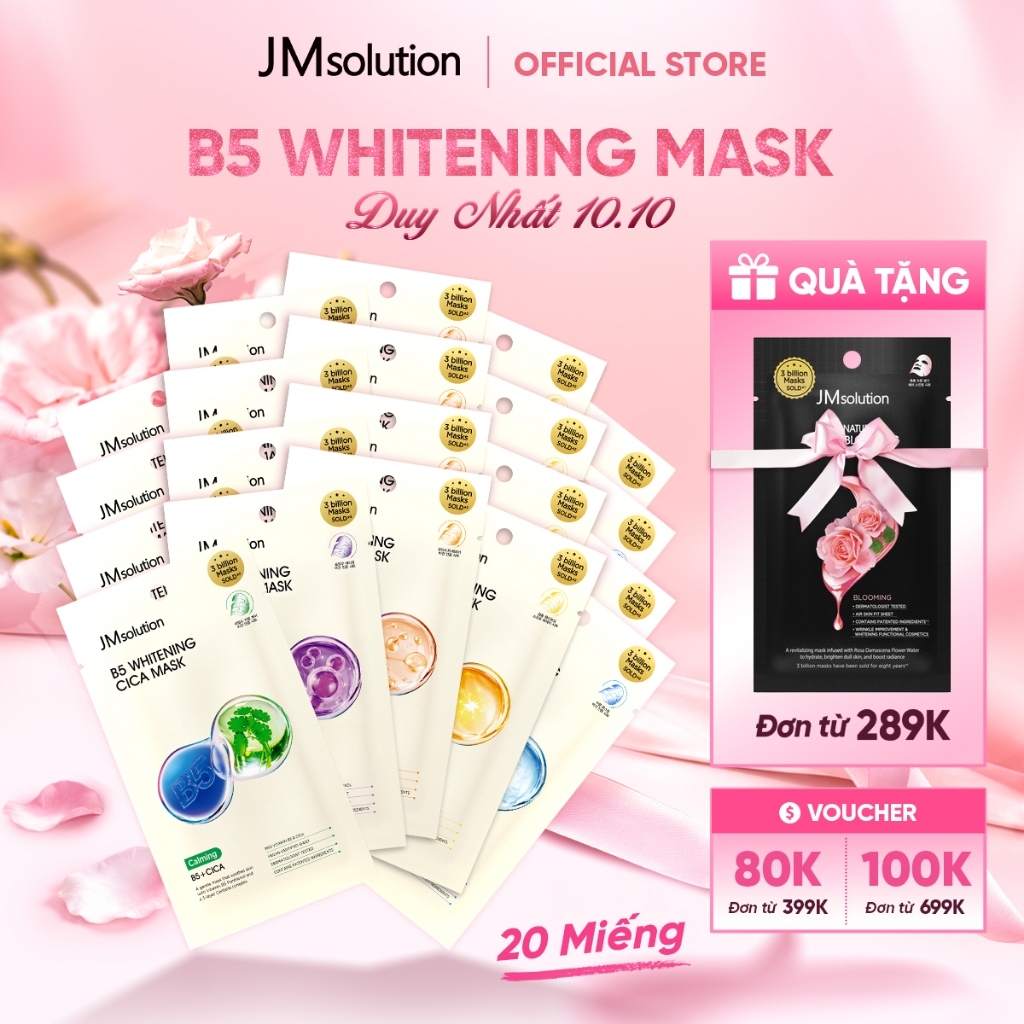 JMsolution Combo 20 Miếng Mặt Nạ B5 Whitening Mask Chính Hãng - 5 Phiên Bản…