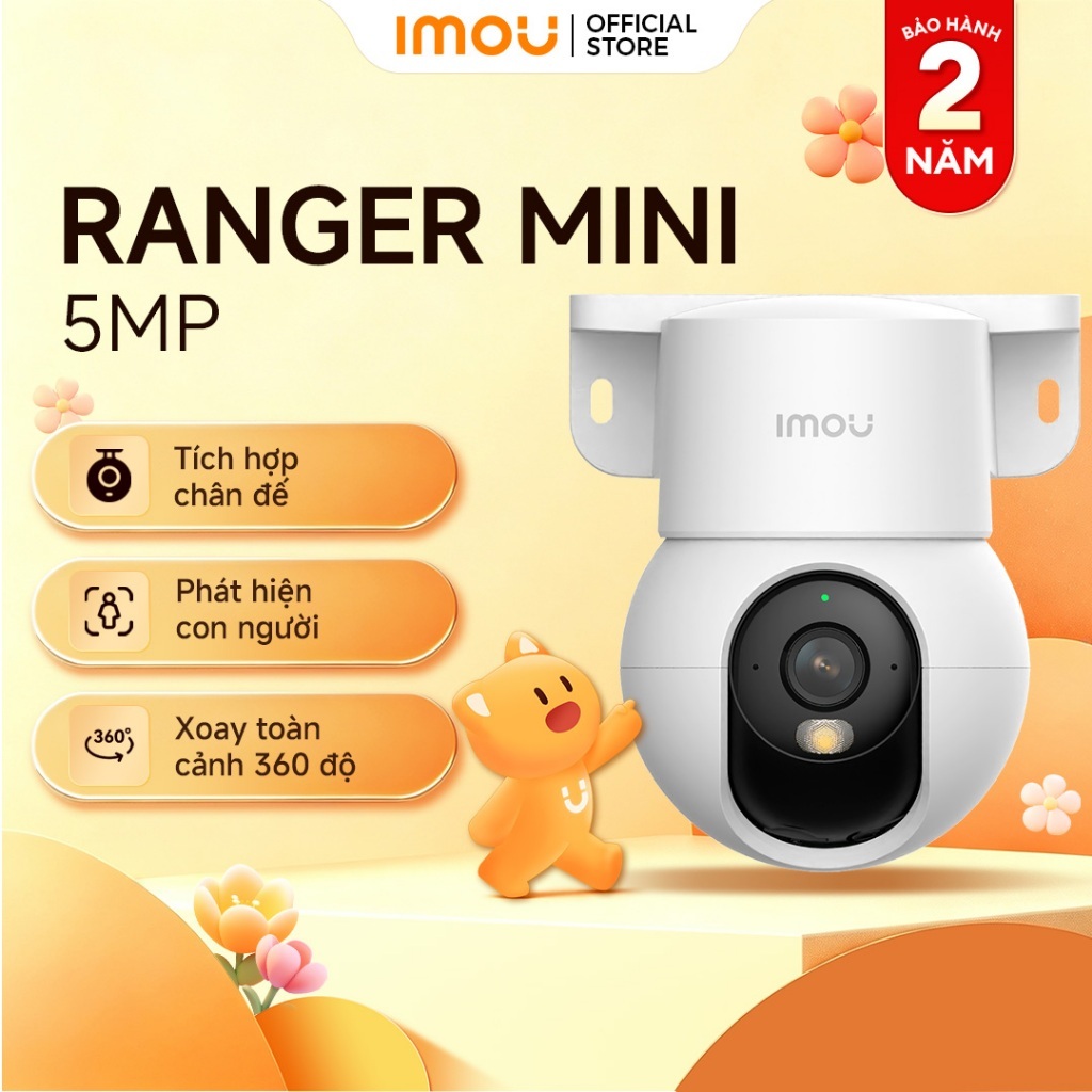 Camera Wifi trong nhà Ranger Mini I 3MP/5MP Tích hợp chân đế I Tự Động Quay…