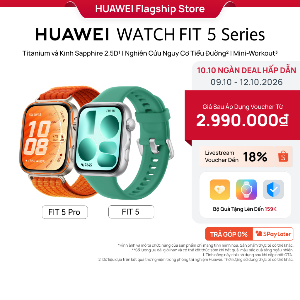 Đồng Hồ Thông Minh HUAWEI WATCH FIT 5 Series Titanium & Kính Sapphire 2.5D…
