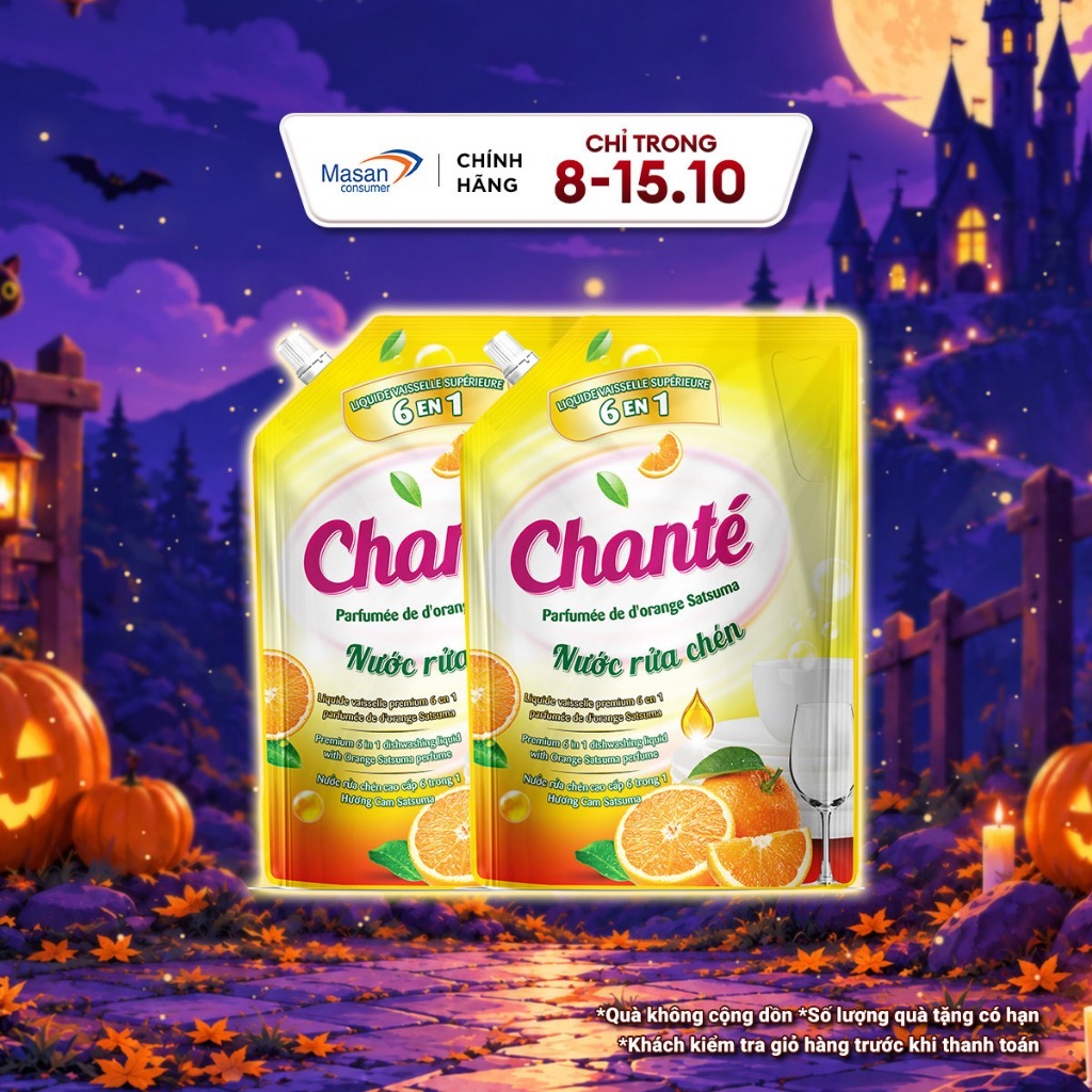 Combo 2 Nước rửa chén Chanté túi x 3.2kg