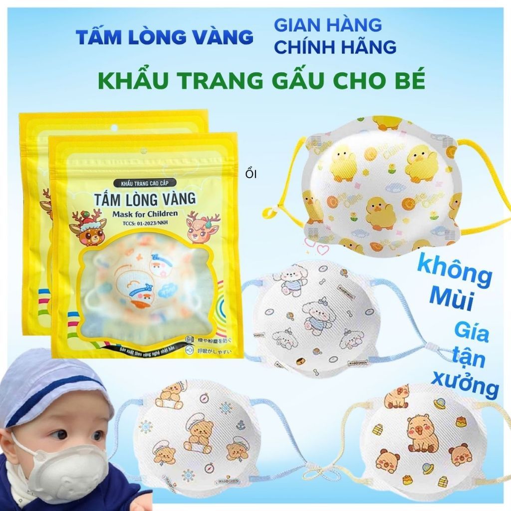 GIÁ SỈ [0-3 tuổii]Com bo 5,10, 15 chiếc khẩu trang gấu cho bé sơ sinh cao cấp…