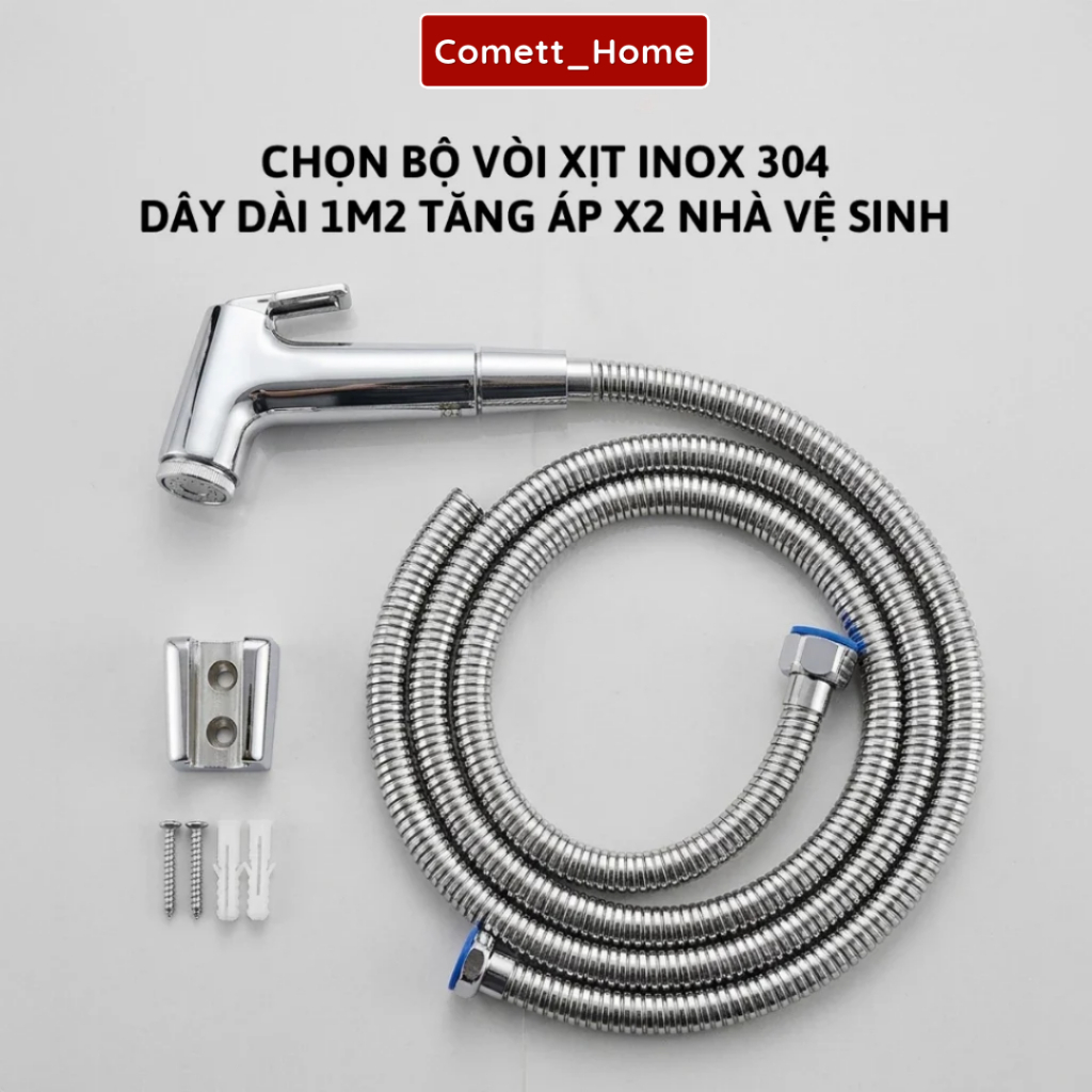 Vòi Xịt Vệ Sinh Lực Nước Cực Mạnh - Vòi Xịt Bồn Cầu Bền Chắc Thiết Kế Cầm Tay…