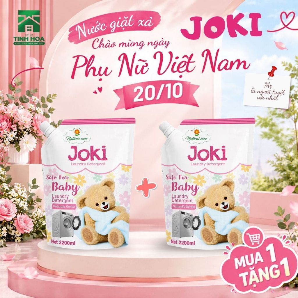 Nước Giặt Xả JOKI 2.2L Chính Hãng Thơm Dịu Nhẹ, Mềm Vải, Sạch Sâu, An Toàn Cho…