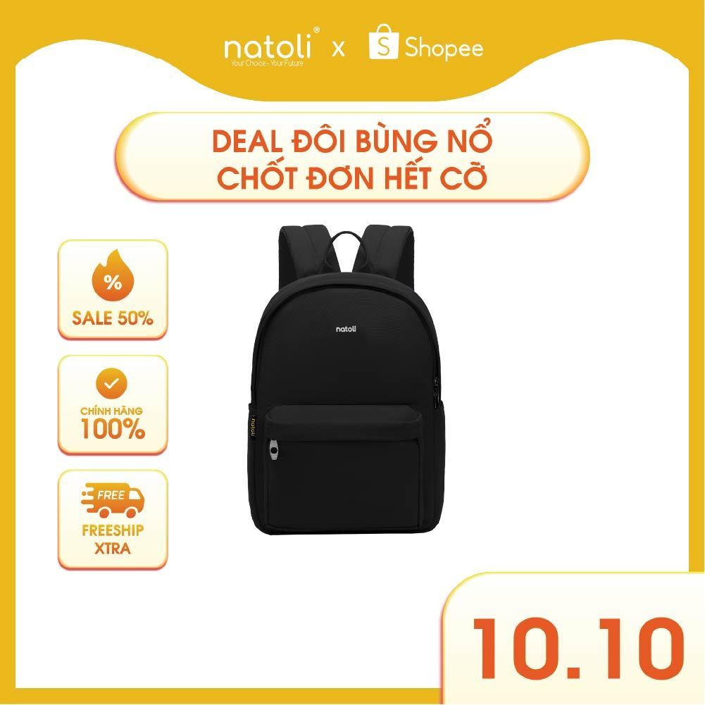 Balo đi học nam nữ thương hiệu NATOLI nhiều ngăn chống nước tốt - Basic…
