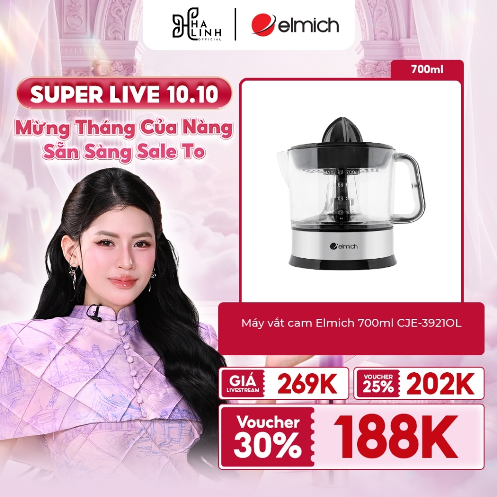 Máy vắt cam Elmich 700ml CJE-3921OL