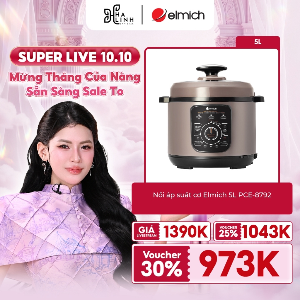Nồi áp suất inox 304 Elmich 5L PCE-8792