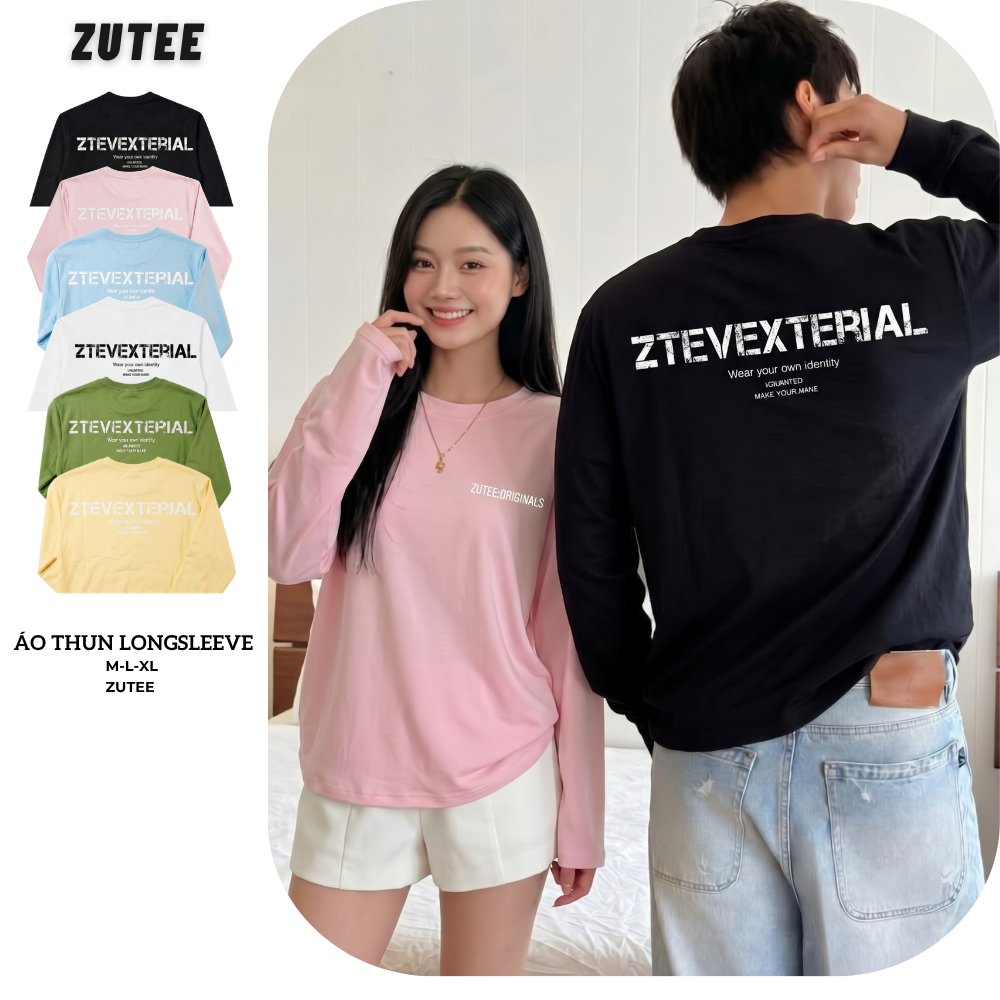 Áo Thun Dài Tay Long Sleeve ZUTEE A83 Nam Nữ Oversize In Chữ Xước Basic Phong…