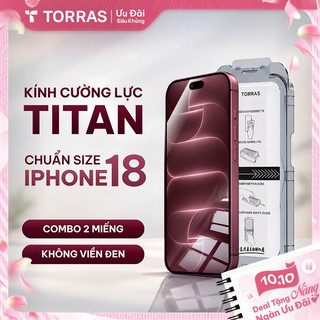 [Không Viền Đen] TORRAS Kính Cường Lực 2 Miếng Tự Dán Không Viền Đen Chống Vân Tay Cho Điện Thoại Di Động