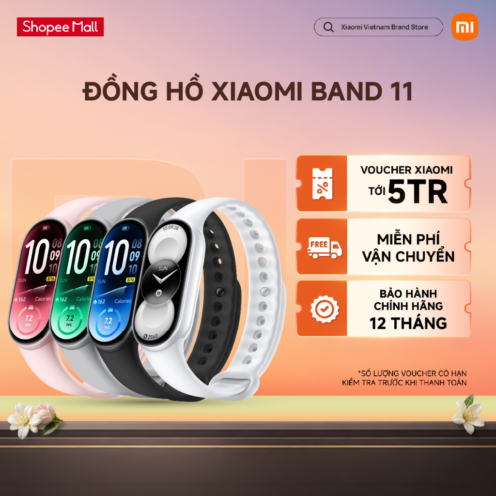 Đồng hồ thông minh Xiaomi Smart Band 10/ Band 11 - Độ sáng màn 1500 nit - Bảo…