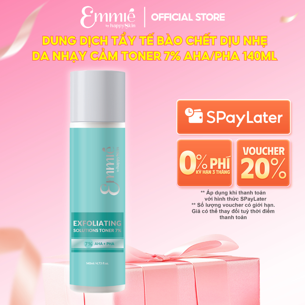 Toner tẩy tế bào chết Emmie 7% AHA PHA Hỗ trợ làm Sạch Lỗ Chân Lông Dịu Nhẹ…